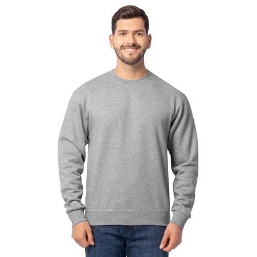 Fruit of the Loom Men's Eversoft Fleece Sweatshirts & Hoodies, Sweatshirt-Grey Heather, Medium