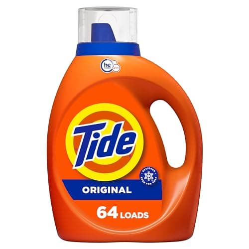 Tide Liquid Laundry Detergent Soap, Original Scent, HE Compatible, 64 Loads, 84 fl oz