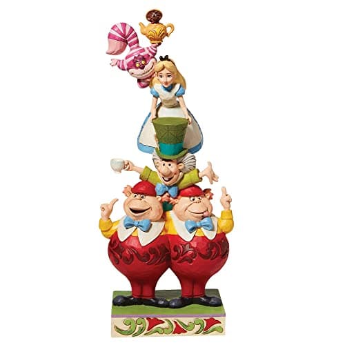 Enesco Disney Traditions by Jim Shore Alice in Wonderland Stacked Characters Figurine, 10.82 Inch, Multicolor