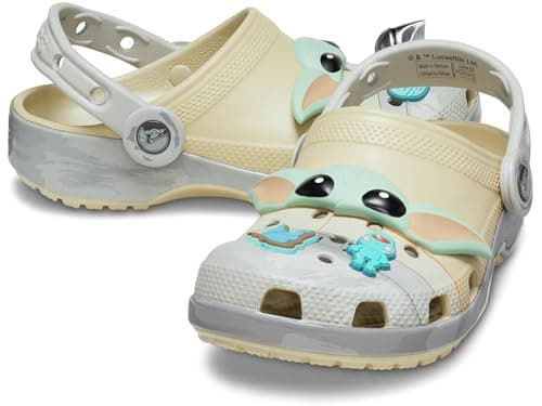 Crocs Kids Unisex Classic Star Wars Clogs (Little Kid/Big Kid) Bone/Grogu 5 Medium