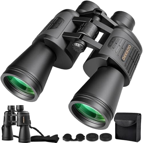 Deesoo 20x52 Binoculars for Adults High Powered - HD Large View Binoculars with Low Light Vision - Professional Binocular for Bird Watching Hunting Travel Cruise Outdoor Sports with Carrying Bag