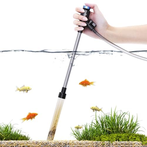 Gravel Vacuum for Aquarium, Fish Tank Cleaner Kit, Mini Manual Fishtank Vacuum Cleaner, Small Aquariums Water Changer, Adjustable Siphon Pump Use for Fish Turtle Tanks Cleaning Manure Wash Sand