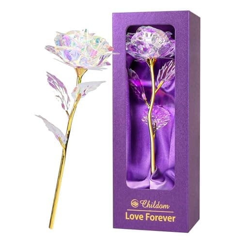 Valentines Gifts for Her,Valentines Gifts for Women,Birthday Gifts for Women,Rainbow Valentines Rose Flower Gifts,Artificial Flower Gifts For Mom,Wife,Grandma,Valentines,Women Birthday,Anniversary