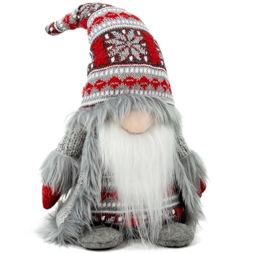 LOCKASEN Gnome Christmas Decorations - Adorable Plush Christmas Gnome Gifts for Women, Thanksgiving Valentines Birthday Plush Gnome Swedish Tomte Elf for Kitchen, Tiered Tray and Home Décor