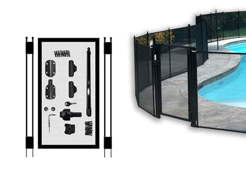 Pool Fence DIY by Life Saver Self-Closing Gate Kit, Black (Pack of 1)