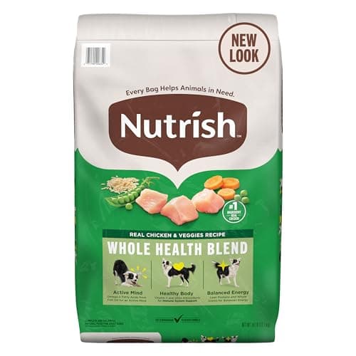 Nutrish Real Chicken & Veggies Recipe Whole Health Blend Dry Dog Food, 28 lb. Bag, Packaging May Vary (Rachael Ray)