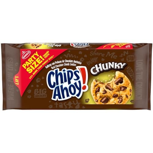 Chips Ahoy! Chunky Chocolate Chip Cookies, Party Size, 24.75 oz