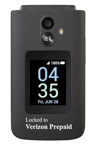 Verizon Prepaid TCL Go Flip 7 (T435S), 4G LTE Flip Phone, Easy-to-Use with Large Buttons, External Display, Long Battery Life - Locked to Verizon - Gray