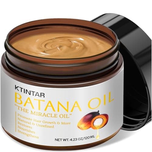 Ktintar 100% Natural Raw Batana Oil for Hair Growth, Unrefined & Organic Dr Sebi Hair Growth Oil From Honduras, Prevents Hair Loss, Eliminates Split Ends, Enhances Thickness 4.23 Fl Oz
