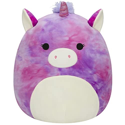 Squishmallows Original 14-Inch Lola Purple and Pink Tie-Dye Unicorn - Large Ultrasoft Official Jazwares Plush