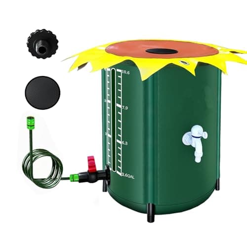 52 Gallon Collapsible Rain Water Collection Barrel System, Efficient Yard Rainwater Harvesting Solution with Spigot, Catchment Tank Stand Kit, Collector Storage Containers Long Term