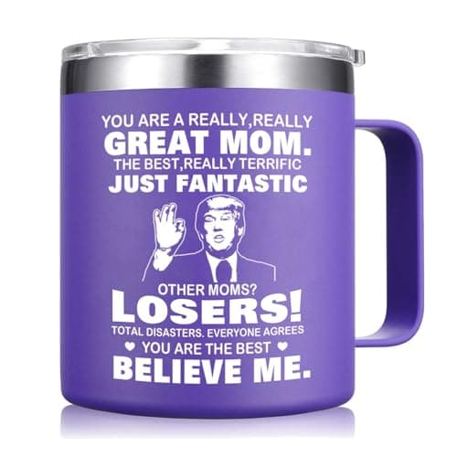 Abledn Christmas Gifts for Mom, Women, Wife - You're A Really Great Mom Coffee Mug - Christmas Gifts Stocking Stuffers for Mom, Mother Birthday Gifts for Mom from Daughter Son (14OZ Purple)