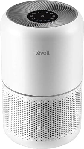 LEVOIT Air Purifier for Home Allergies Pet Hair in Bedroom, Covers Up to 1073 ft² by 56W High Torque Motor, AHAM VERIFIDE, 3-in-1 Filter with HEPA Sleep Mode, Remove Dust Smoke Odor, Core300-P, White