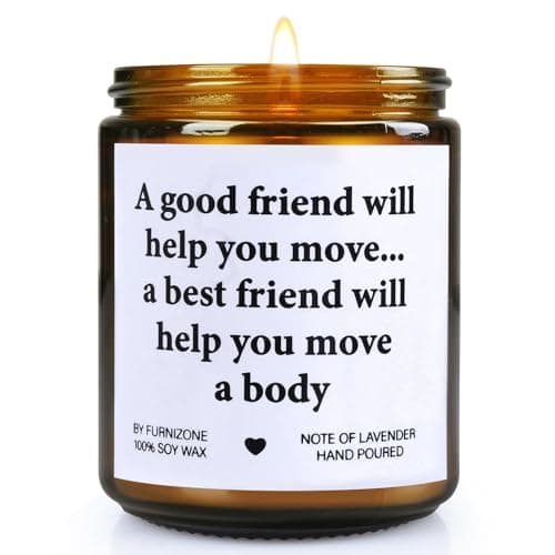 Gifts for Women Men Best Friends Sister Brother, Funny Friend Birthday Gifts for Her, Candles Gifts Soy Wax Lavender Scented Candle