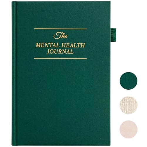 Mental Health Journal for Women and Men - Anxiety & Guided Journal with Mood & Habit Tracker - Take 5 Minuets Everyday - 91 Days Self Care Journal with Prompts, Green