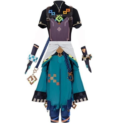 FGfdSD Anime Kinich Cosplay Costume Full Set Men Clothing Halloween Party Suits Uniform (Blue, M)