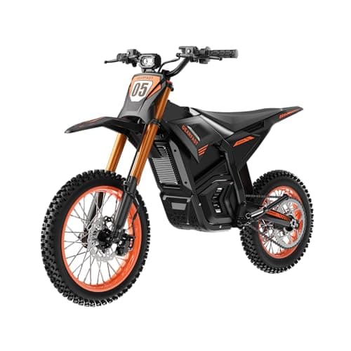 Electric Dirt Bike for Teens Adults with Peak-3000W, 34MPH Electric Motorcycle with 48V/21AH Battery Ebike Mid-Drive Motor and Full Suspensions Mountain Off-Road E Bike, Hydraulic Brakes with Fat Tire