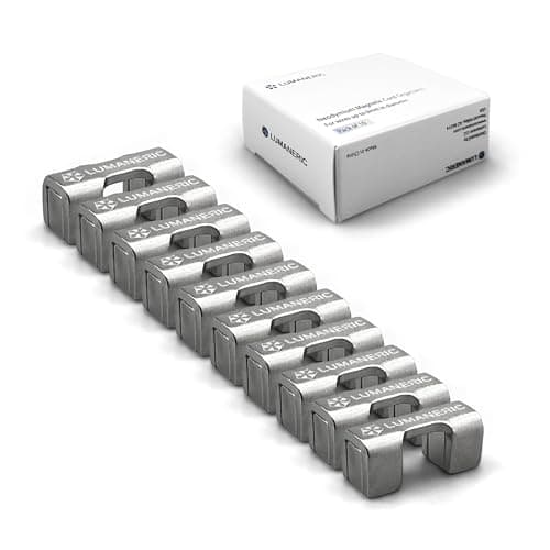 Lumaneric Magnetic Cord Holder, Heavy Duty Neodymium Magnets for Cord Management (10-Pack, Silver) No Adhesives or Cable Ties, Reusable Desk Cable Organizers