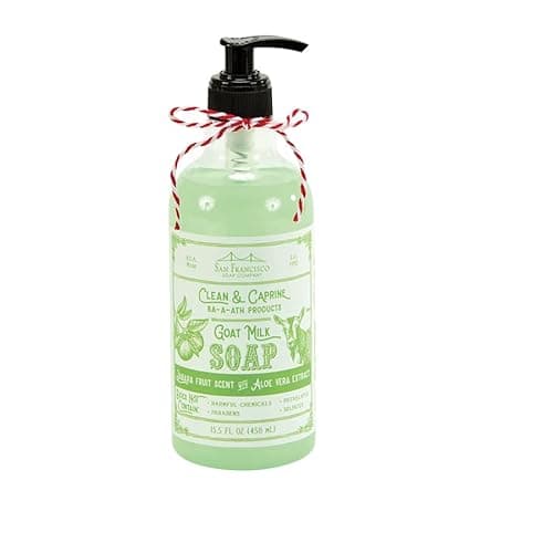 San Francisco Soap Company Clean & Caprine Goat Milk Hand Soap | Jabara | Dye-Free Hand Soap | Enriched with Nourishing Goat Milk | Unisex Fragrance | 15.5 Fl oz