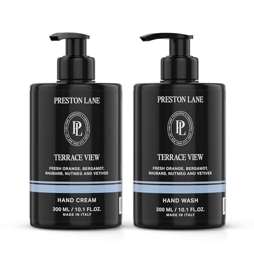 Preston Lane Hand Soap & Lotion Set, Terrace View Scent – Hydrating Hand Wash and Moisturizing Hand Cream Duo | Clean Ingredients, Vegan & Cruelty Free Bathroom and Kitchen Essentials Gift Set