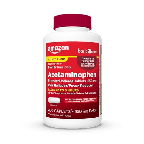 Amazon Basic Care Acetaminophen Extended-Release Tablets, 650 mg, Arthritis Pain, 400 Count