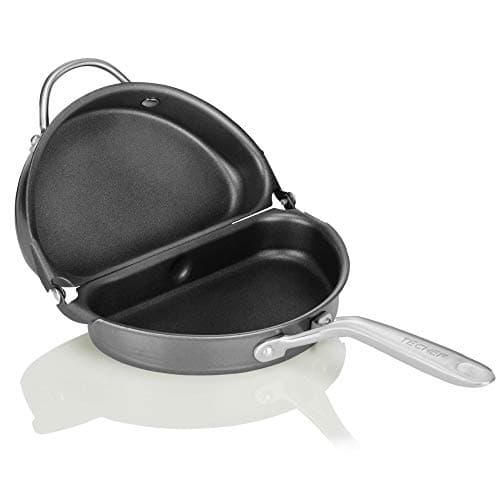 TECHEF - Frittata and Omelette Pan, Nonstick Double Sided Folding Egg Pan, Made in Korea (PFOA Free) (Black)