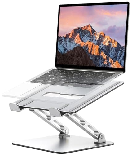 RIWUCT Ergonomic Laptop Stand, Dual-Bar Support & Height Adjustable Laptop Riser Holder for Desk, Ventilated & Portable Computer Notebook Stand Mount, Compatible with MacBook Air Pro/Dell/HP (10"-16")