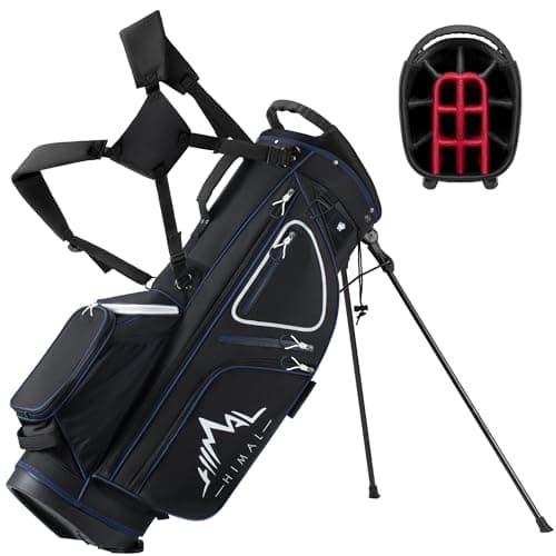 GoHimal 14 Way Golf Stand Bag, Golf Bags for Men with Stand,Top Dividers Ergonomic with 10 Pockets