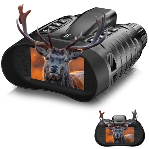 4K Night Vision Goggles, Night Vision Binoculars with Rangefinder, 3.2" HD Screen, 5000mAh Rechargeable Battery, 32GB TF Card for Adults, Camping, Wildlife Observation