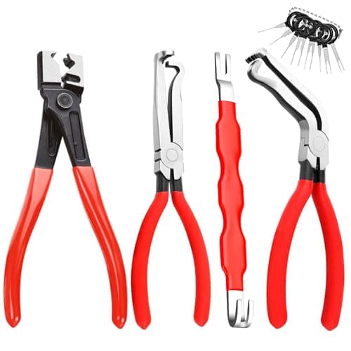 Okumoe 4Pcs Electrical Disconnect Pliers, Automotive Electrical Connector Separaator, Electrical Plug Connector Disconnect Tool for Cars, Trucks & SUVs