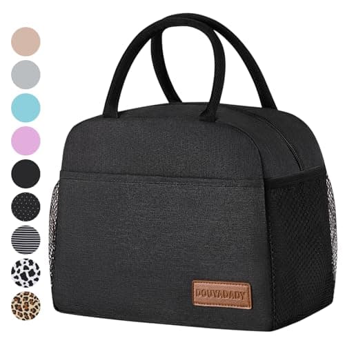 douyadady Lunch Bag Women/Men Lunch Box Women/Men (black)