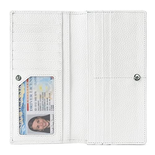 GOIACII Wallets for Women RFID Blocking Ultra Slim Real Leather Credit Card Holder Clutch