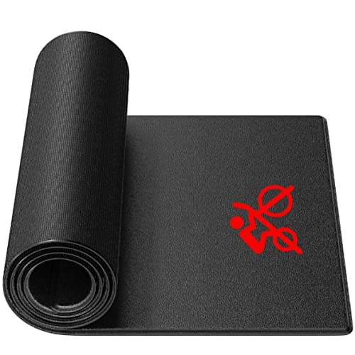 Bike Trainer Mat Compatible with Peloton Bike, for Treadmill & Row, THK 6mm, Under Mat Protect Hardwood Floor Carpet, Trainer Accessory for Indoor Stationary Exercise Bicycle