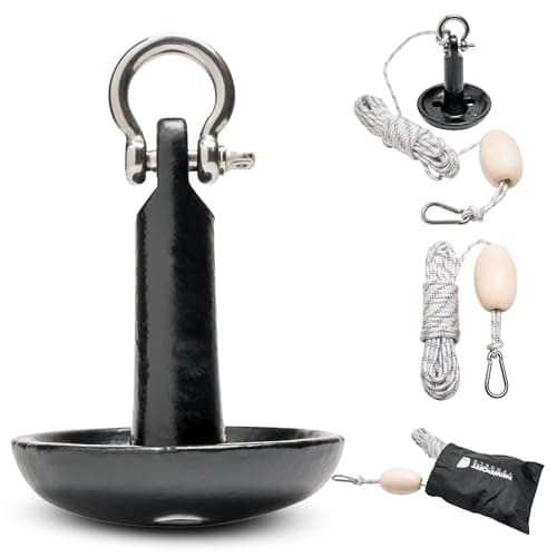 Newport Premium 15lb Mushroom Anchor Kit w/Bag, Rope, Buoy, & Stainless Hardware