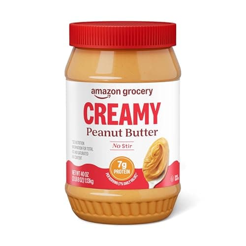 Amazon Grocery, Creamy Peanut Butter, 40 Oz (Previously Amazon Fresh, Packaging May Vary)