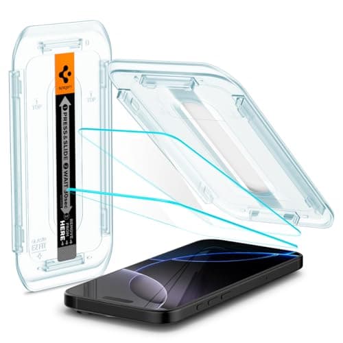 Spigen Tempered Glass Screen Protector [GlasTR EZ FIT] designed for iPhone 16 Pro [2 Pack]