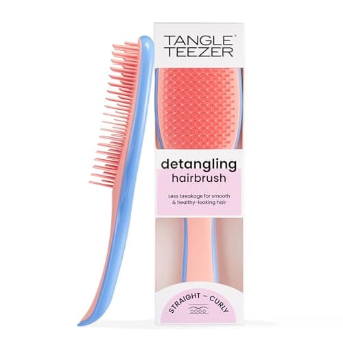 Tangle Teezer Ultimate Detangler Hairbrush for Wet & Dry Hair, Eliminates Knots & Reduces Breakage for All Hair Types, Apricot Blaze