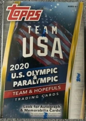 2020 Topps U.S. Olympic and Paralympic Team Hopefuls Factory Sealed Blaster Box 5 Packs of 5 Cards. Chance for autographs and relic cards as well as numbered parallels.