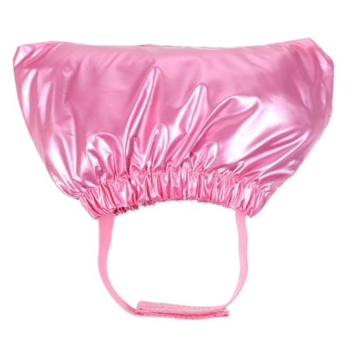 Dog Ear Cover for Bath, Adjustable Cat Shower Cap, Waterproof Cat Head Cover with Strap Reusable Pet Ear Protection Bath Supplies for Dogs and Cats Puppy Grooming Accessories (Pink)