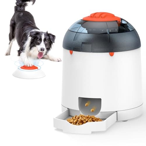 Potaroma Dog Puzzle Feeder Toy, Interactive IQ Training, Electronic Dog Toys, Automatic Rechargeable Treat Dispenser, Push Remote for Dog Food Dispensing for All Breeds of Dogs, 280ml Capacity