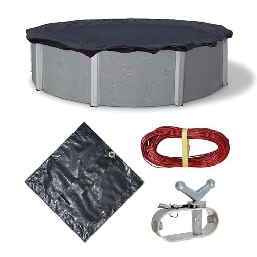 Blue Wave BWC704 Bronze 8-Year 18-ft Round Above Ground Pool Winter Cover,Dark Navy Blue