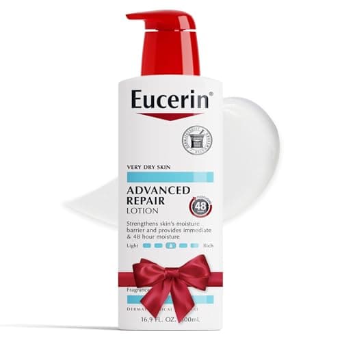 Eucerin Advanced Repair Body Lotion for Very Dry Skin, Unscented Lotion Formulated with Ceramides, Holiday Gifts for Self Care, 16.9 Fl Oz Bottle