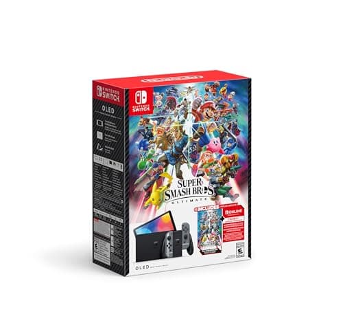 Nintendo Switch™ - OLED Model: Super Smash Bros.™ Ultimate Bundle (Full Game Download + 3 Mo. Nintendo Switch Online Membership Included)