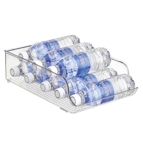iDesign Water Bottle Organizer for Fridge or Pantry - Clear - Made in USA