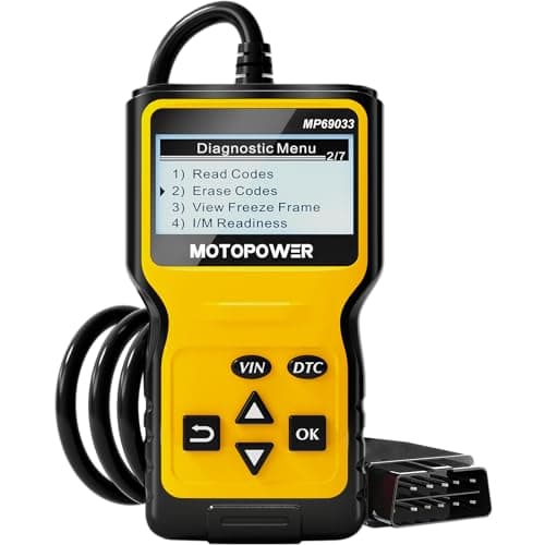 MOTOPOWER MP69033 Car OBD2 Scanner Code Reader Engine Fault Scanner CAN Diagnostic Scan Tool for All OBD II Protocol Cars Since 1996, Yellow