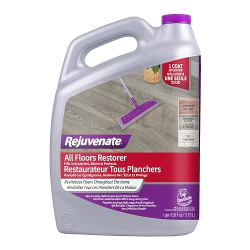 Rejuvenate All Floors Restorer and Polish Fills in Scratches Protects & Restores Shine No Sanding Required (128 oz)