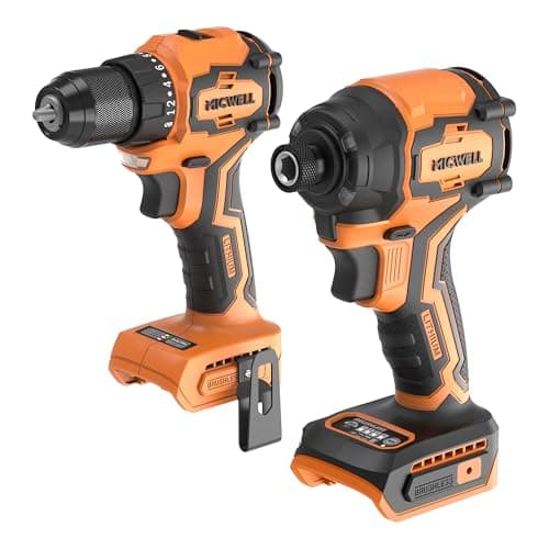 Cordless Impact Driver and Drill Combo Kit (Tool Only) Compatible with Dewalt 20V Max Battery, Up to 2300 In-lbs Brushless1/4" Impact Driver and 620 In-lbs 3/8" Power Drill with Tool Bag, LED Light