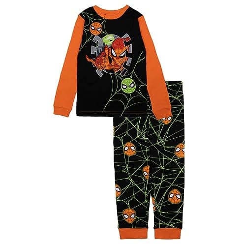 Marvel Big Boys' Spider-Man 2-Piece Snug-Fit Pajama Set, 10
