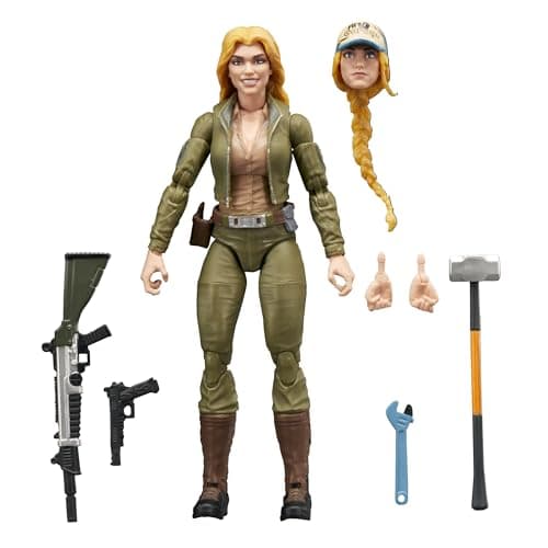 G.I. Joe Classified Series Retro Cardback Courtney “Cover Girl” Krieger, Collectible 6 Inch Action Figure with 9 Accessories