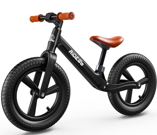 Ridego 14 Inch Balance Bike for Kids 3-6 Year Old,Lightweight Kids Bike with Adjustable Seat, Push Bicycle with Air Rubber Tires，Ride-on Toys Birthday Gift